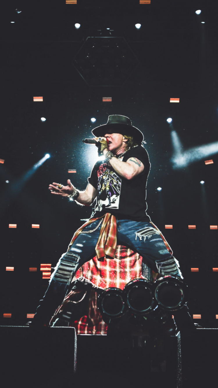 Обои Not in This Lifetime Tour, Guns N Roses, концерт, тяжелый рок, Представление в разрешении 750x1334