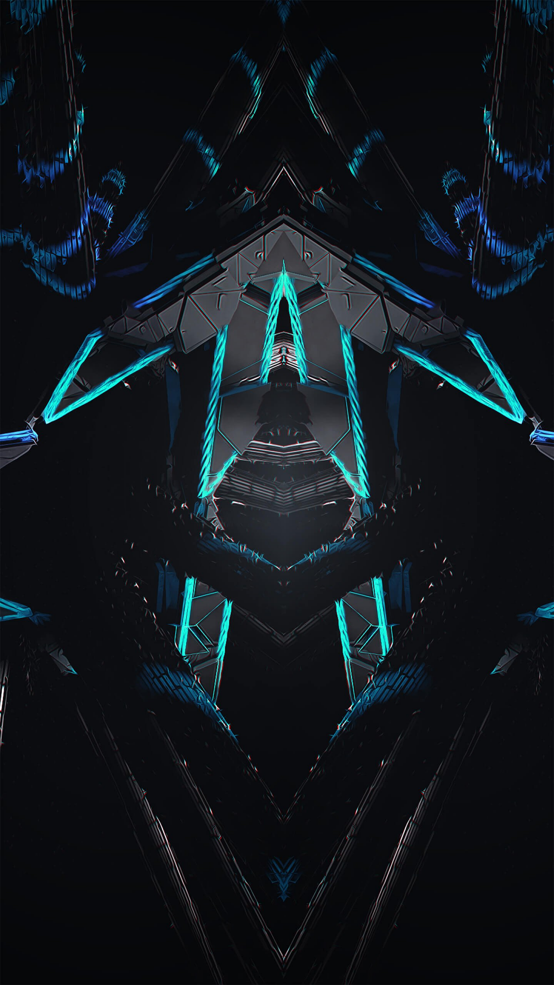 Обои темнота, математика, черный, симметрия, графика в разрешении 1080x1920