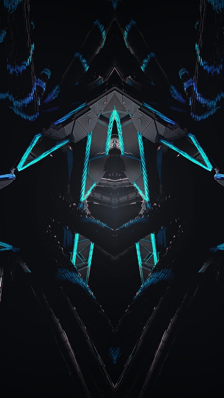 Обои темнота, математика, черный, симметрия, графика в разрешении 720x1280