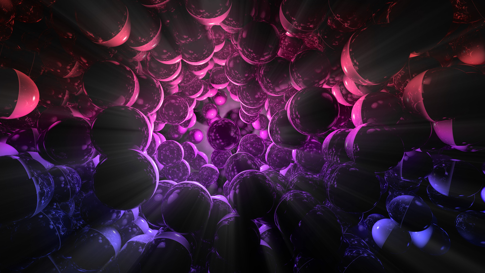 Обои пурпур, Фиолетовый, красный цвет, фрактальное искусство, синий в разрешении 1920x1080