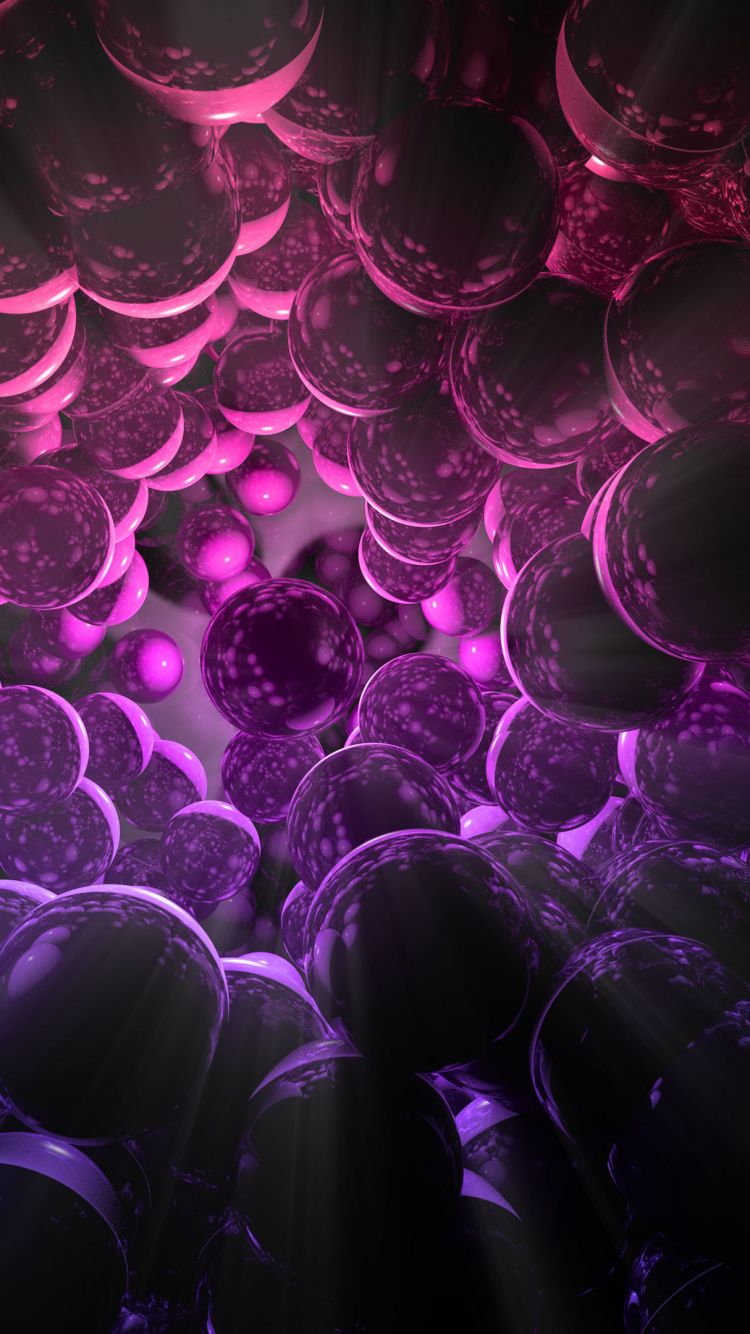 Обои пурпур, Фиолетовый, красный цвет, фрактальное искусство, синий в разрешении 750x1334