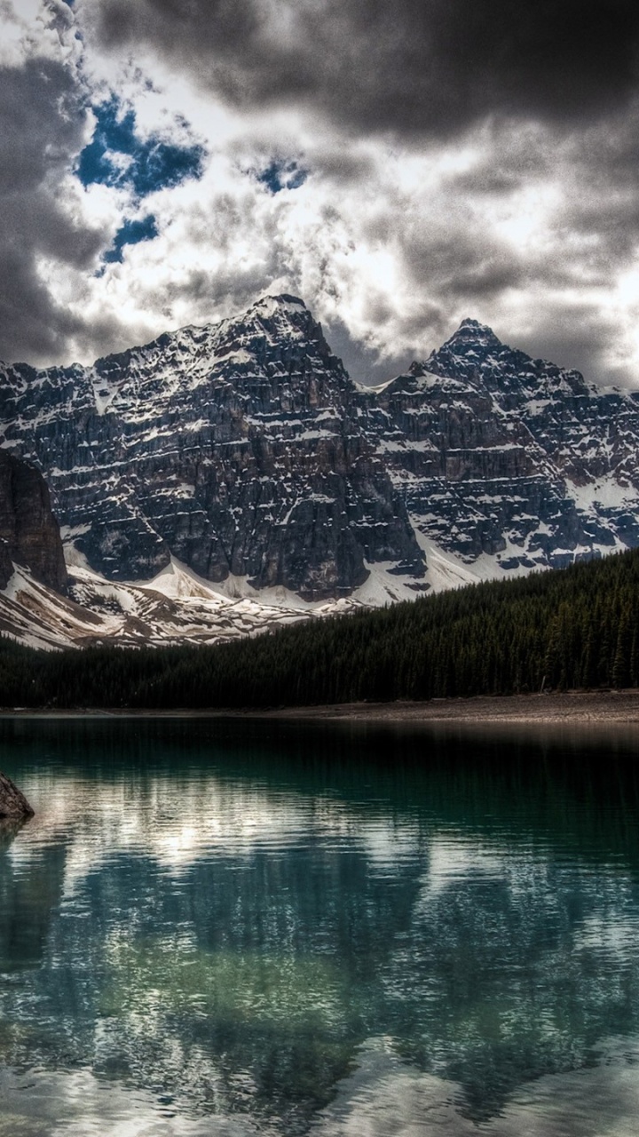 Обои моренное озеро, банфф, озеро Луиза, озеро, гора в разрешении 720x1280