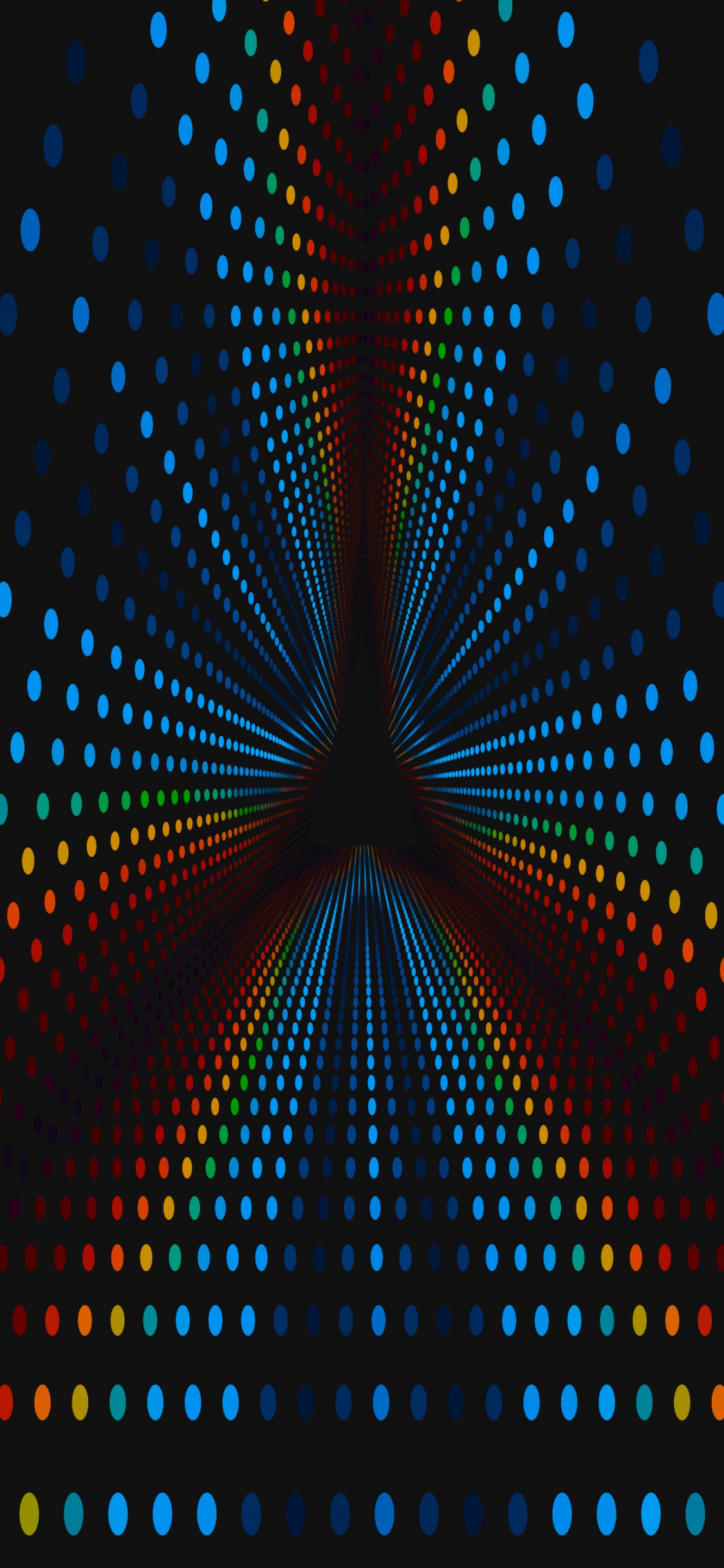 Обои туннель, дизайн, синий, красочность, узор в разрешении 1125x2436