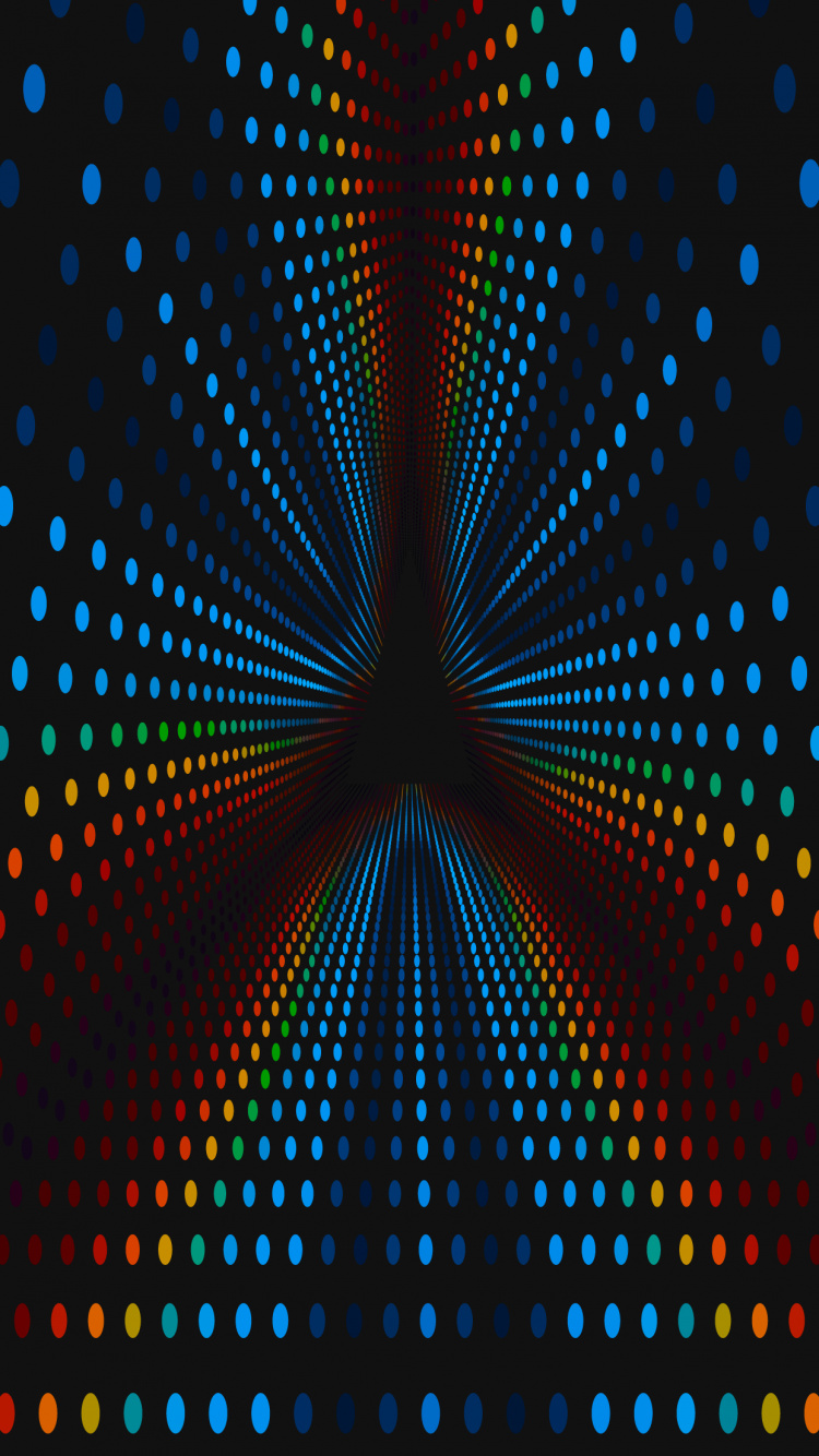 Обои туннель, дизайн, синий, красочность, узор в разрешении 750x1334