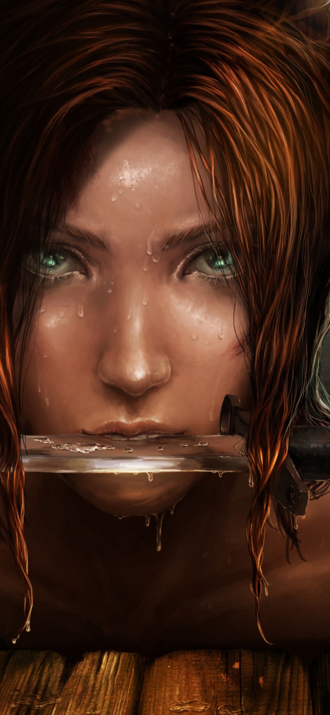 Обои лары крофт, рейдовик, Цифровой композитинг, компьютерная игра, иллюстрация в разрешении 1125x2436