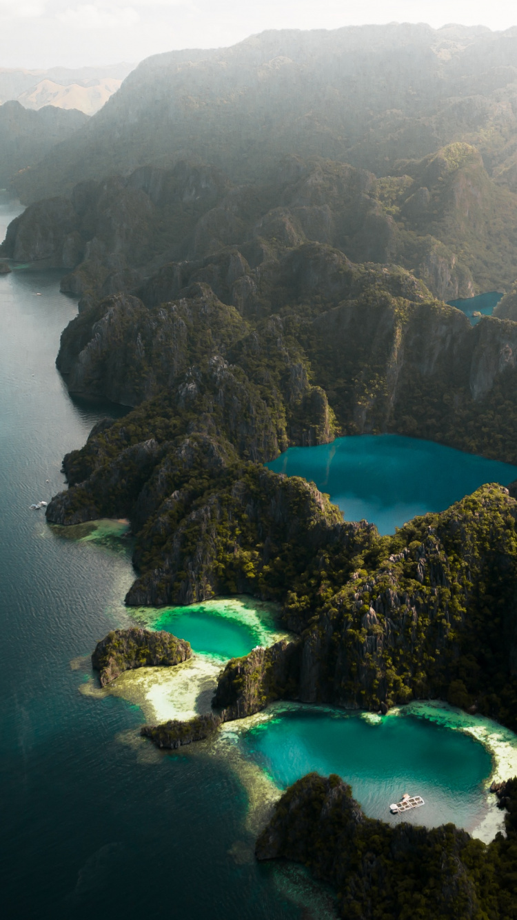 Обои природа, пляж, вода, гора, гидроресурсы в разрешении 750x1334