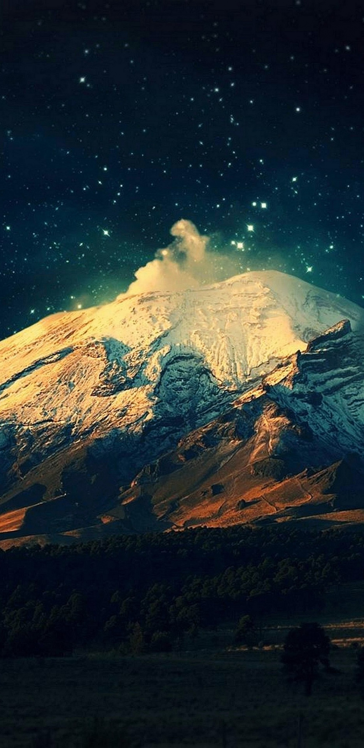 Обои природа, стратовулкан, атмосфера, гора, купол лавы в разрешении 1440x2960