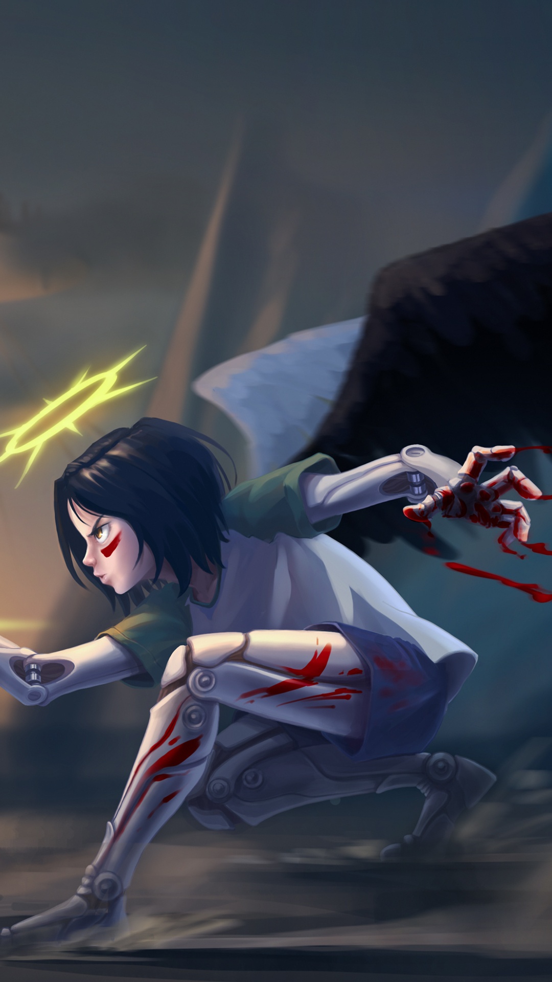 Обои арт, произведение искусства, иллюстрация, аниме, вымышленный персонаж в разрешении 1080x1920