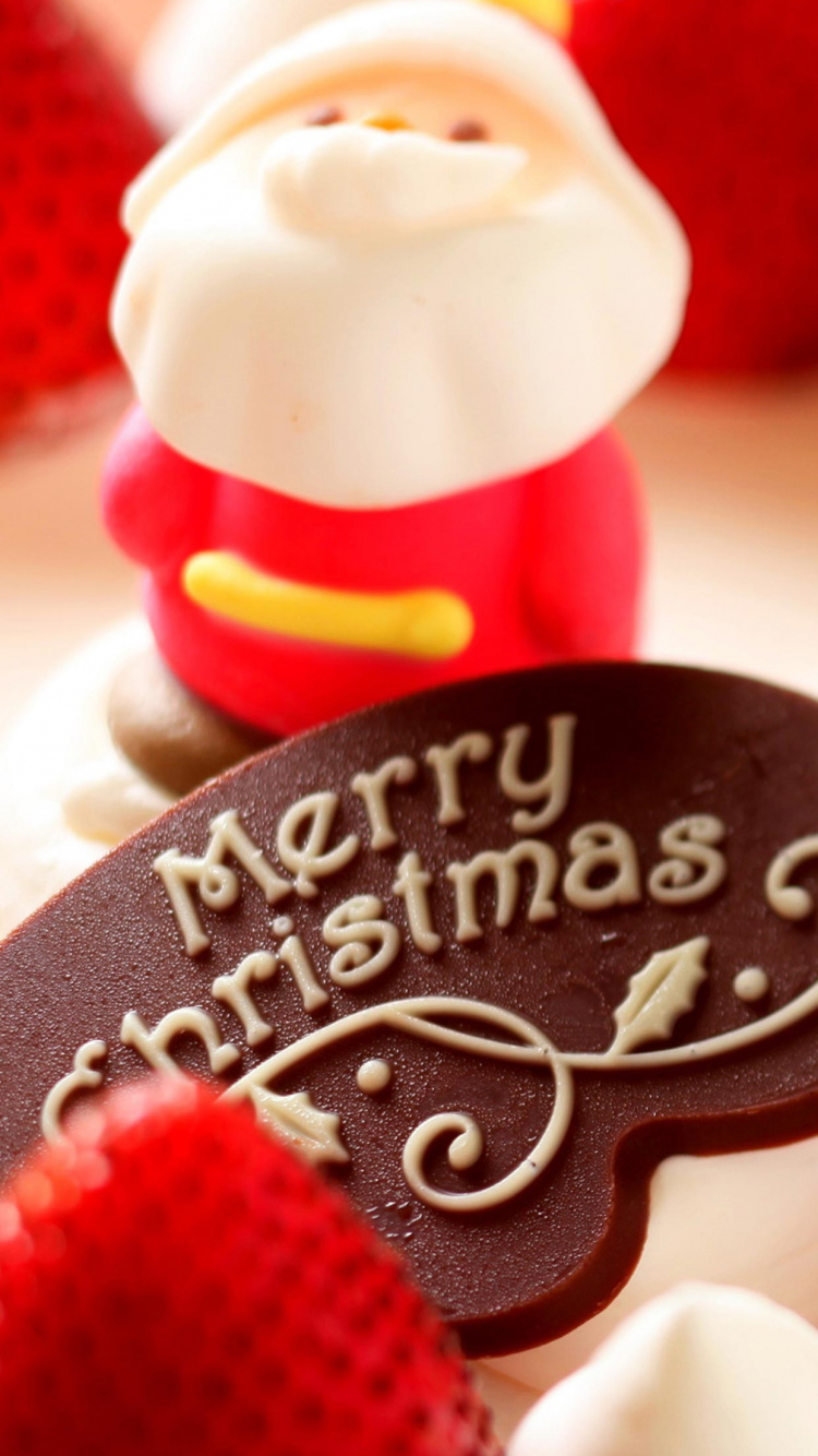 Обои Новый год, Рождество, Рождественский торт, Рождественский день, сладость в разрешении 750x1334