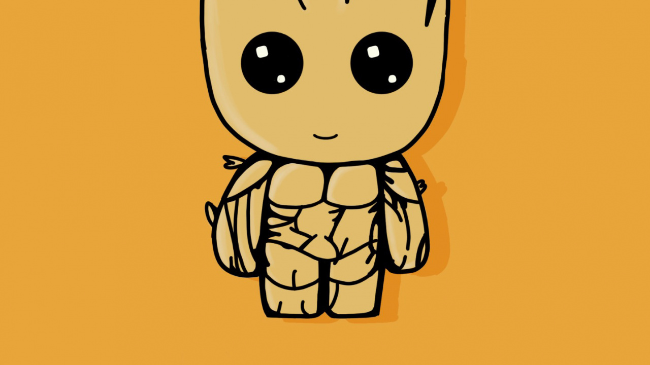 Обои Стражи Галактики, Грут, мультфильм, комиксы Марвел, Реактивный Енот в разрешении 1280x720