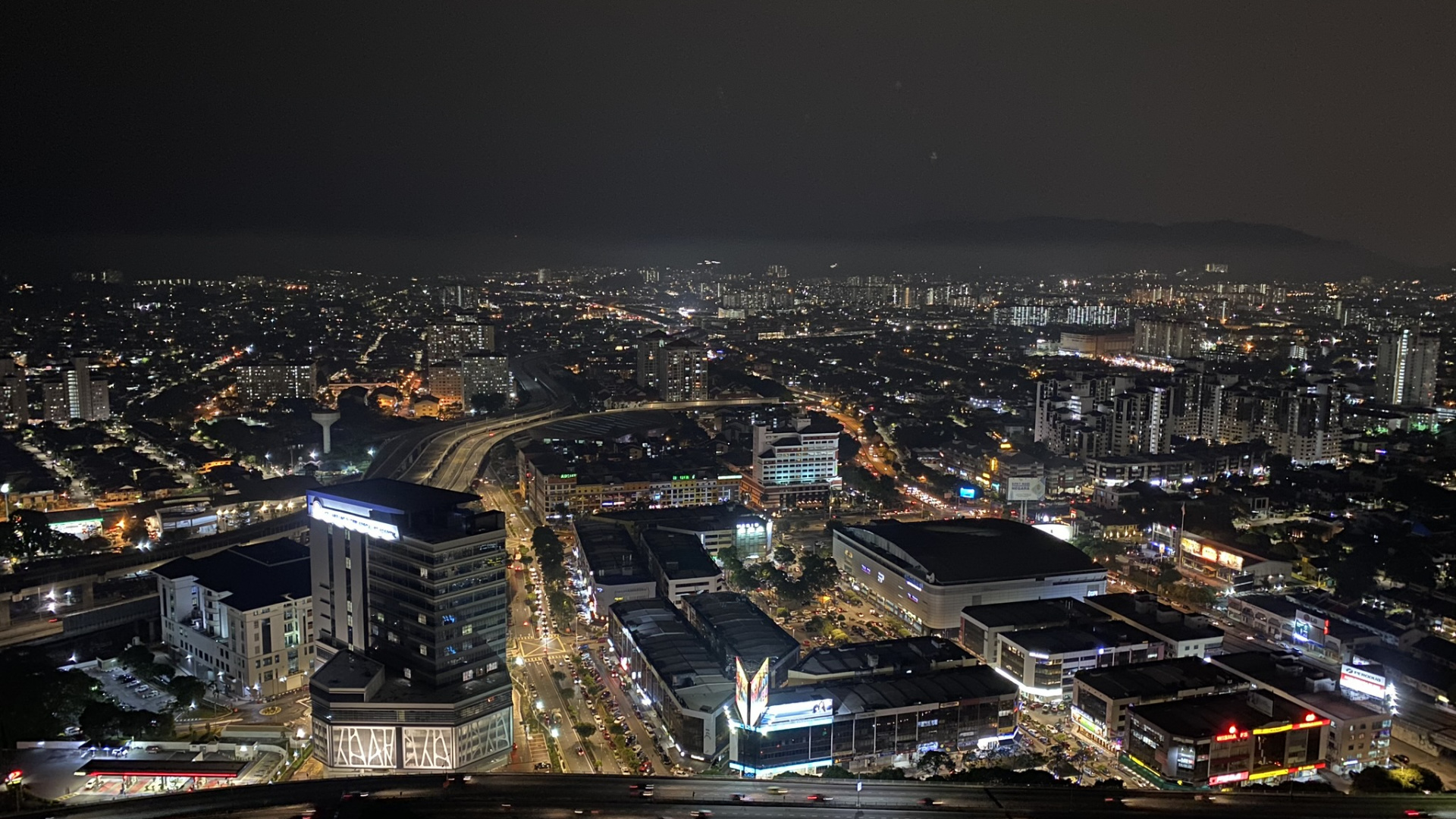 Обои ночь, город, городской район, метрополия, темнота в разрешении 1920x1080