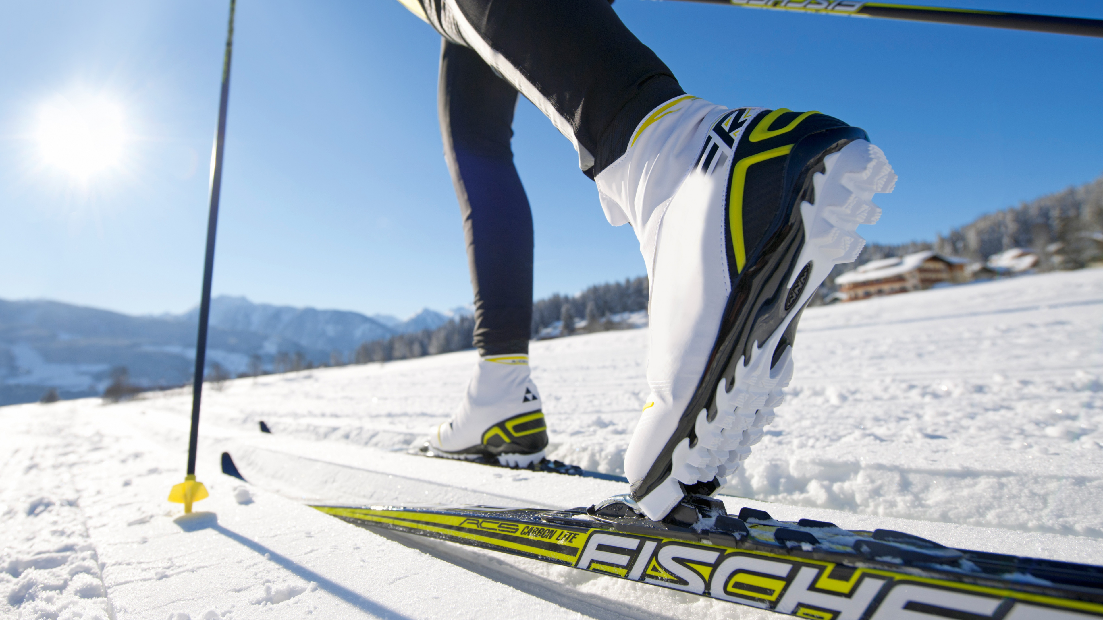 Обои беговые лыжи, лыжи, Северные лыжи, горные лыжи, занятие спортом в разрешении 3840x2160