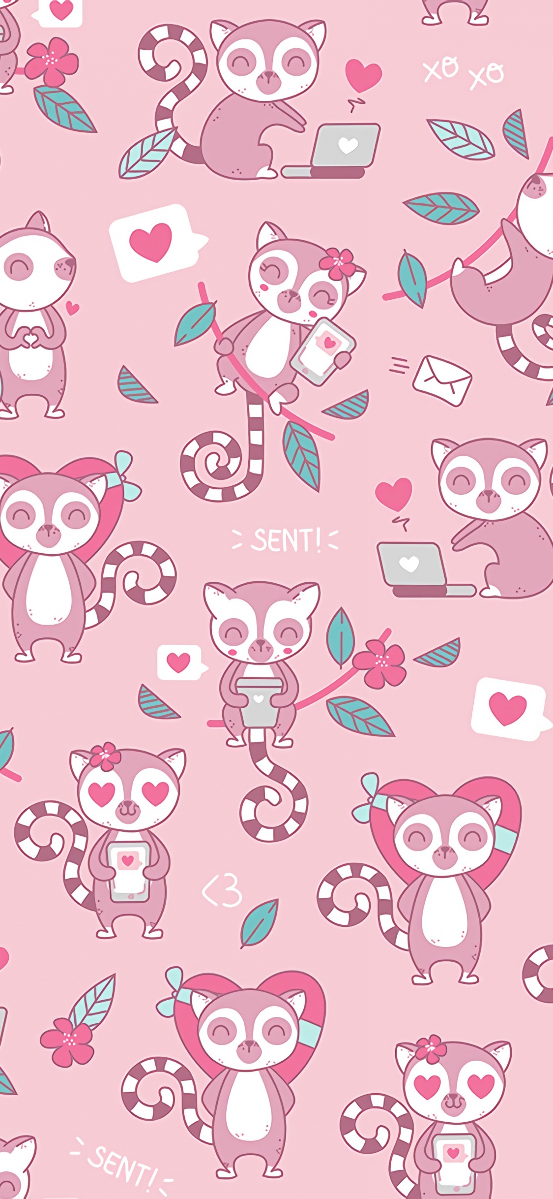 Обои розовый, узор, оберточная бумага, дизайн, ткань в разрешении 1125x2436