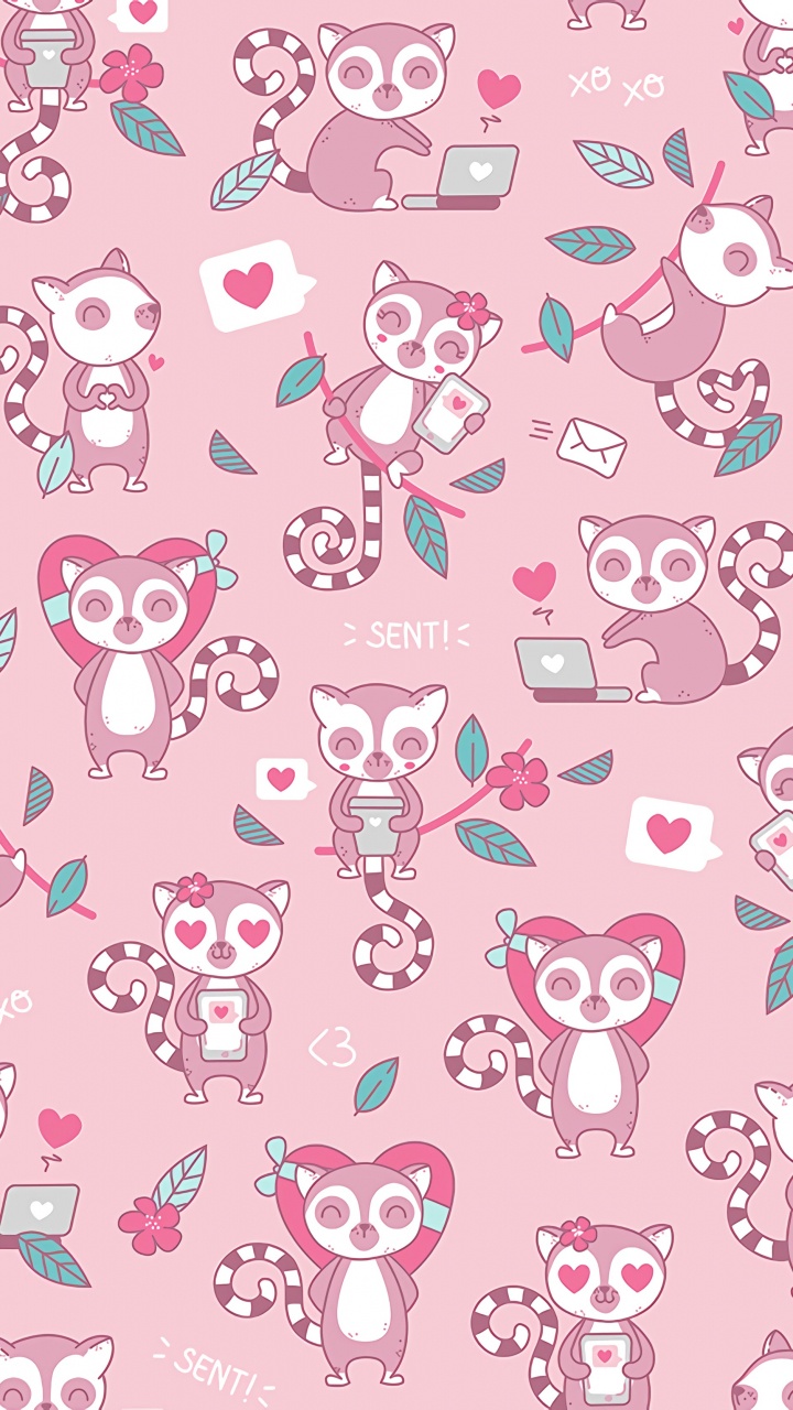 Обои розовый, узор, оберточная бумага, дизайн, ткань в разрешении 720x1280