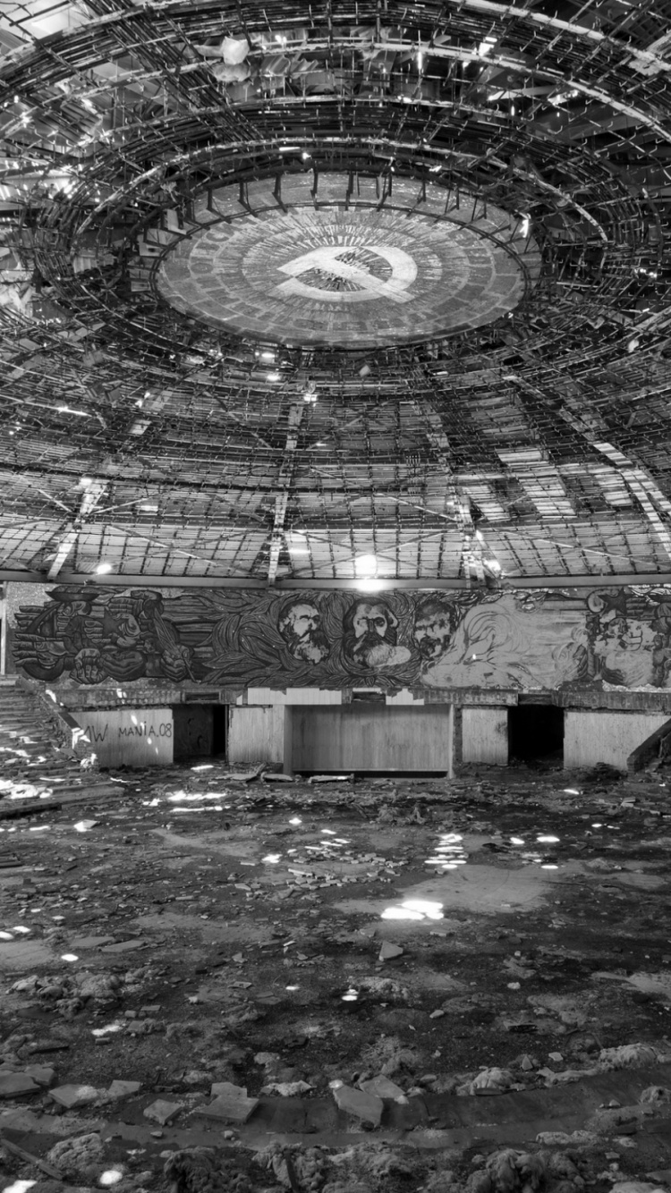 Обои архитектура, народной Республикой Болгарии, черно белый, черно-белая фотография, коммунистической эпохи в разрешении 750x1334