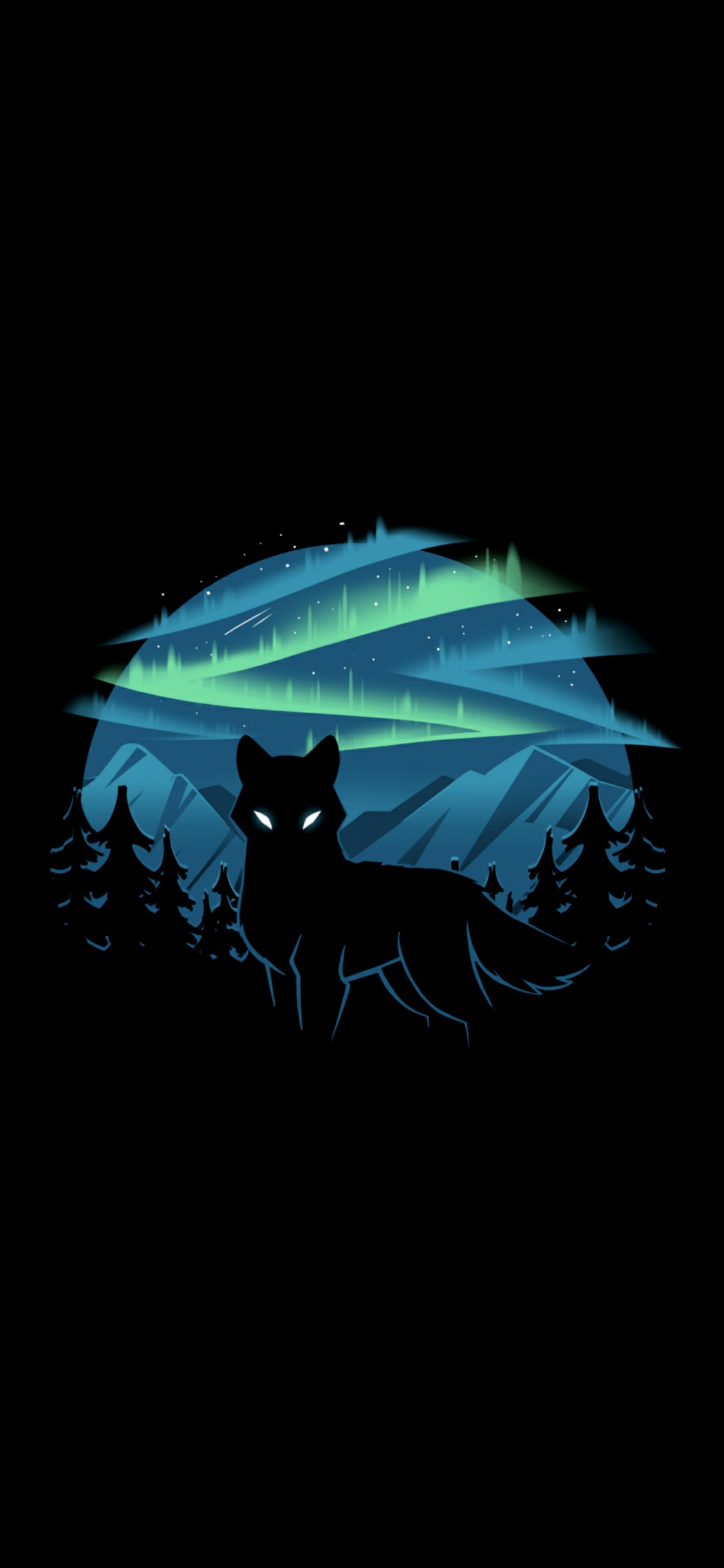 Обои футболка, волк, двусторонний плюшевый волк, окно, арт в разрешении 1125x2436