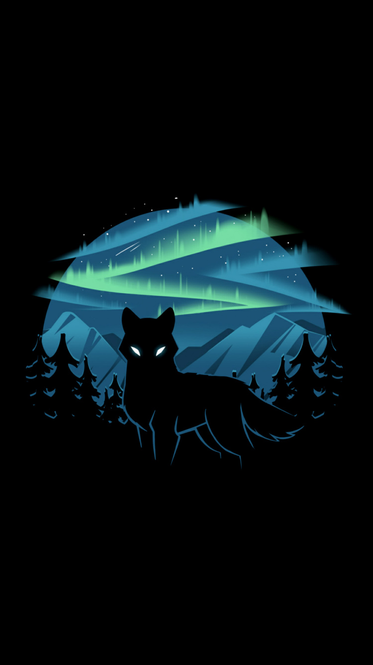 Обои футболка, волк, двусторонний плюшевый волк, окно, арт в разрешении 750x1334