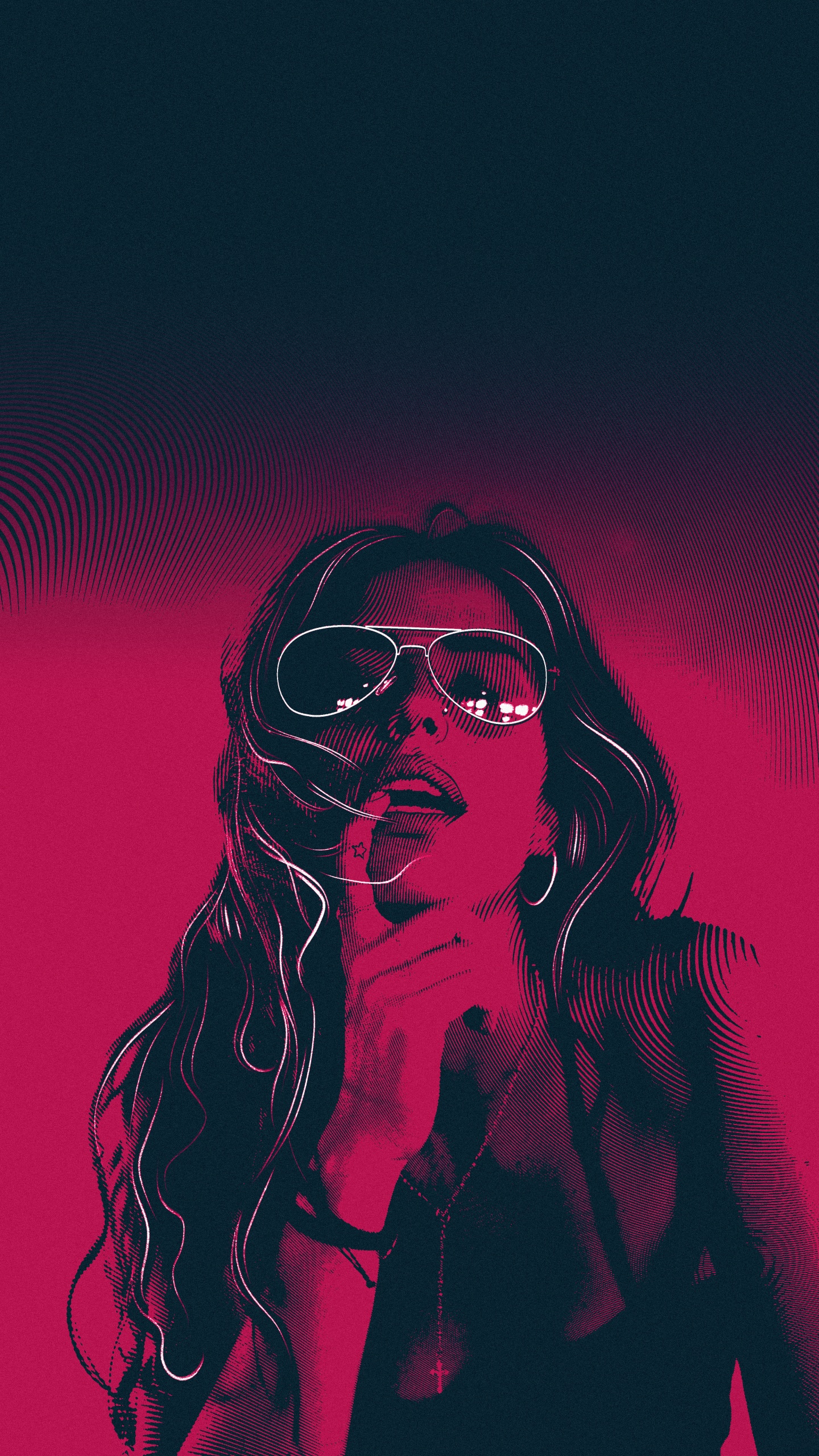 Обои визуальное искусство, очки защитные, солнечные очки, очки, арт в разрешении 1440x2560