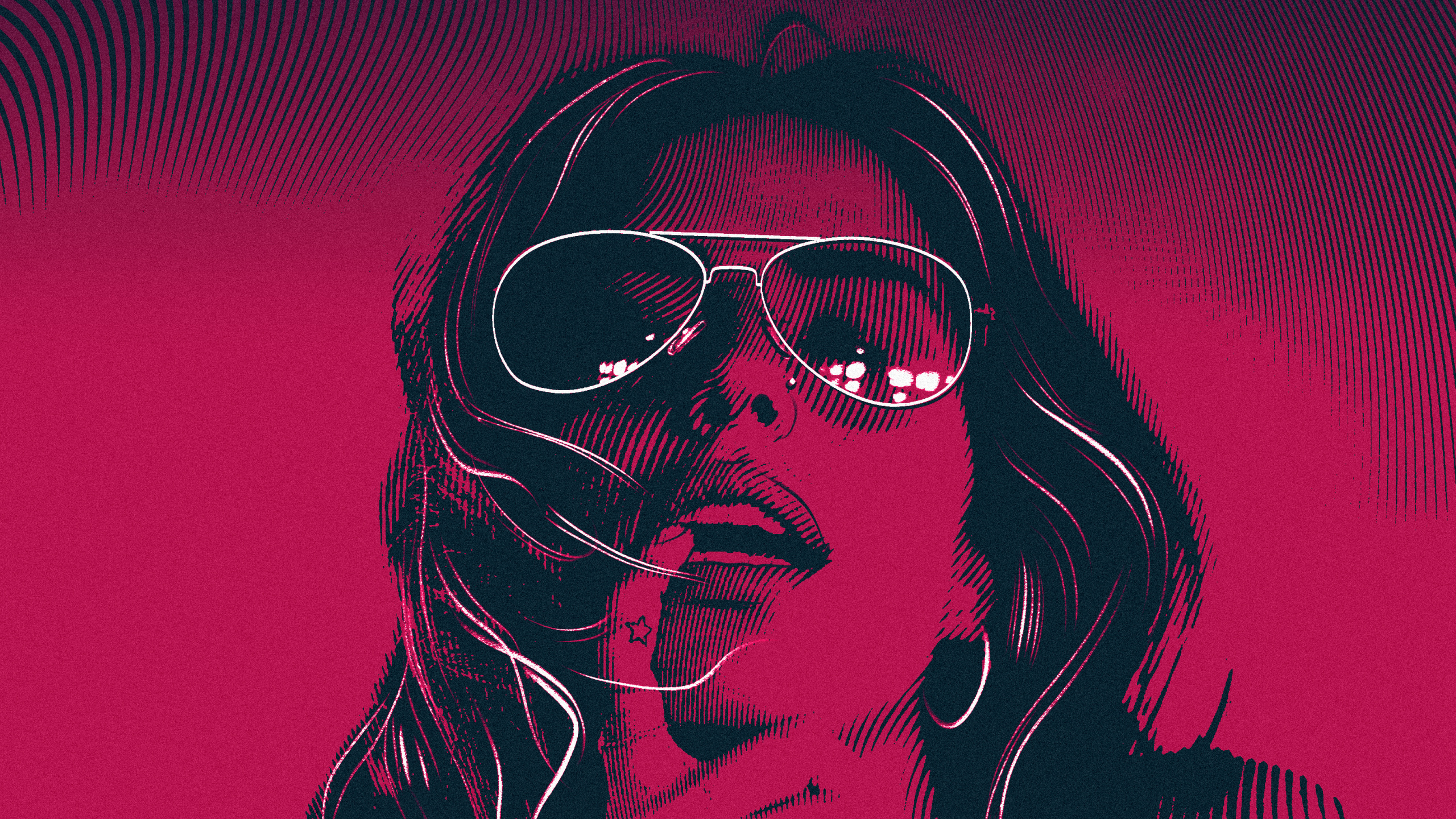 Обои визуальное искусство, очки защитные, солнечные очки, очки, арт в разрешении 2560x1440