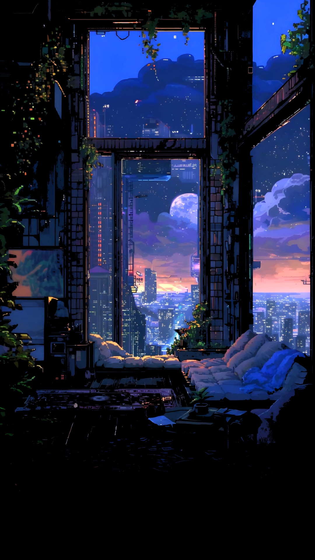 Обои отражение, аниме арт, иллюстрация, арт в разрешении 1080x1920