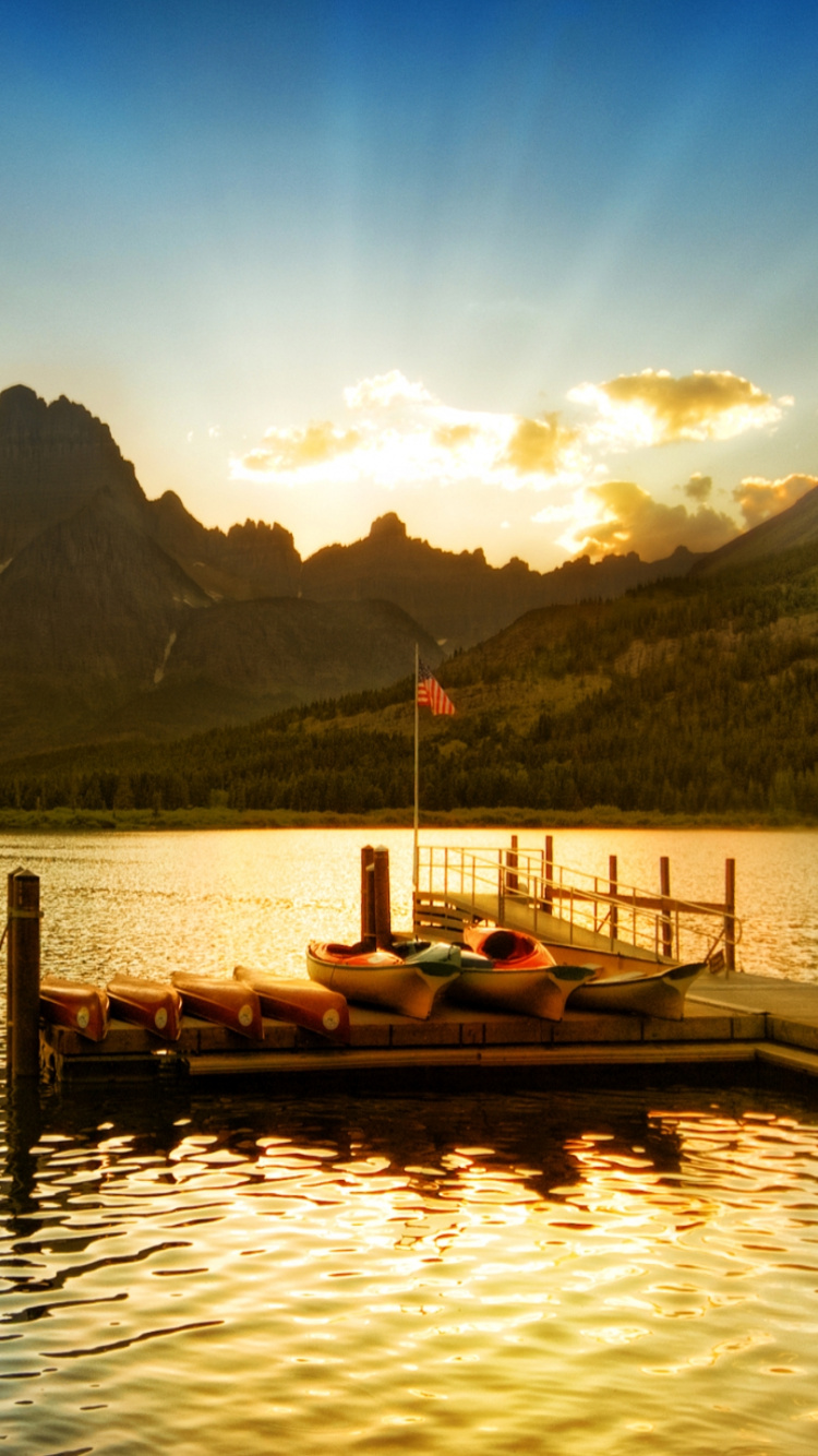 Обои озеро, природа, гора, отражение, национальный парк в разрешении 750x1334