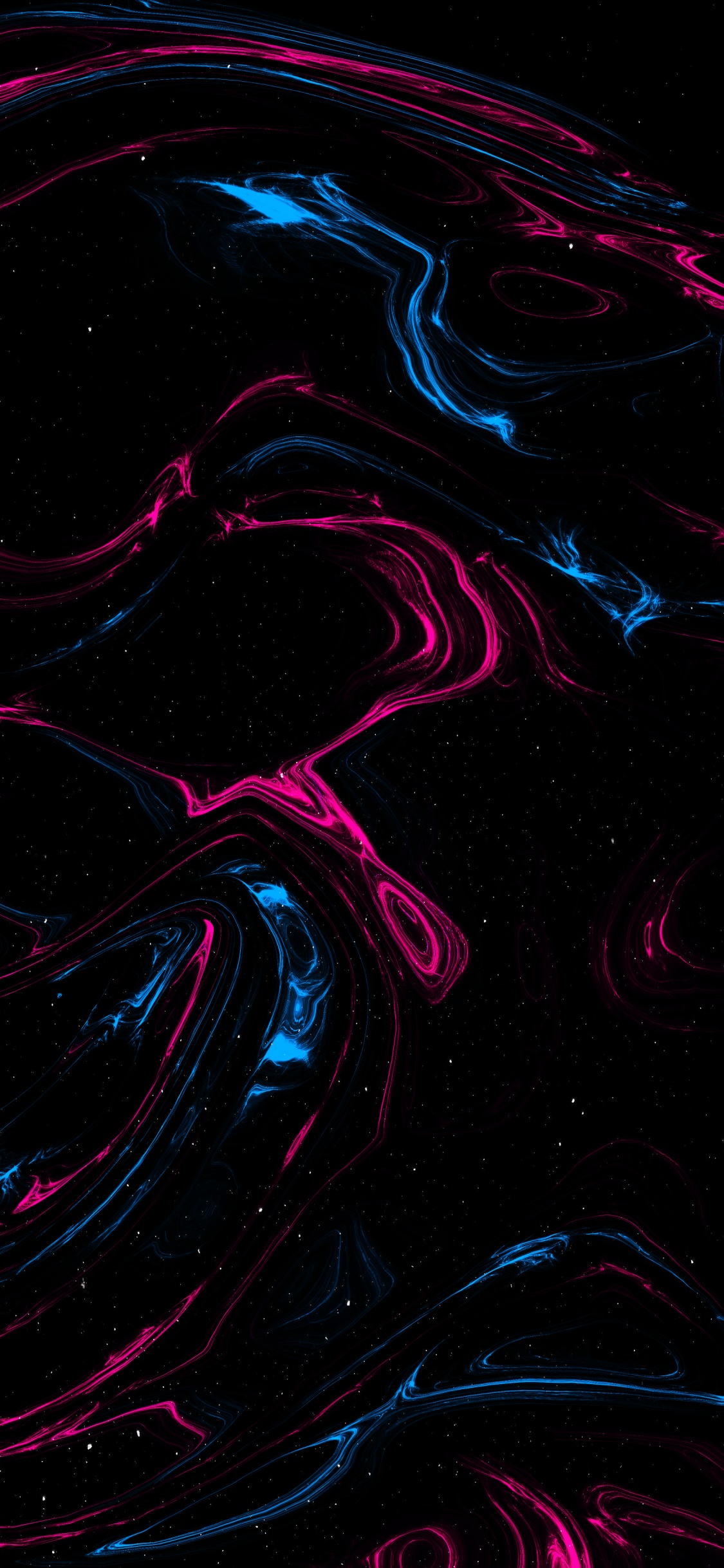 Обои Фиолетовый, арт, свет, пурпур, жидкий в разрешении 1125x2436