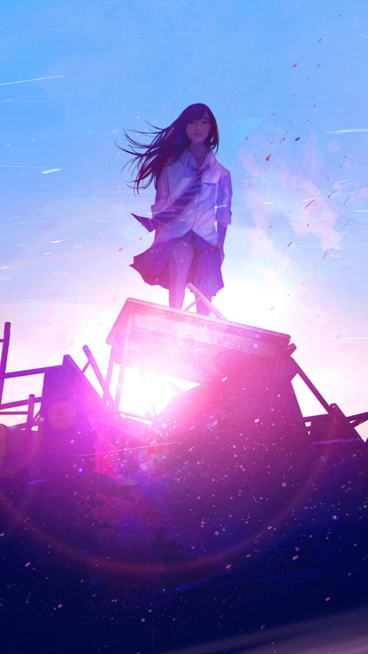 Обои иллюстрация, облако, графический дизайн, артист, Kayoh в разрешении 720x1280