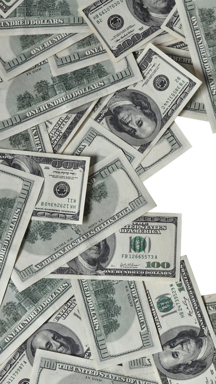 Обои деньги, наличные деньги, Валюта, Доллар США, банкнота в разрешении 750x1334