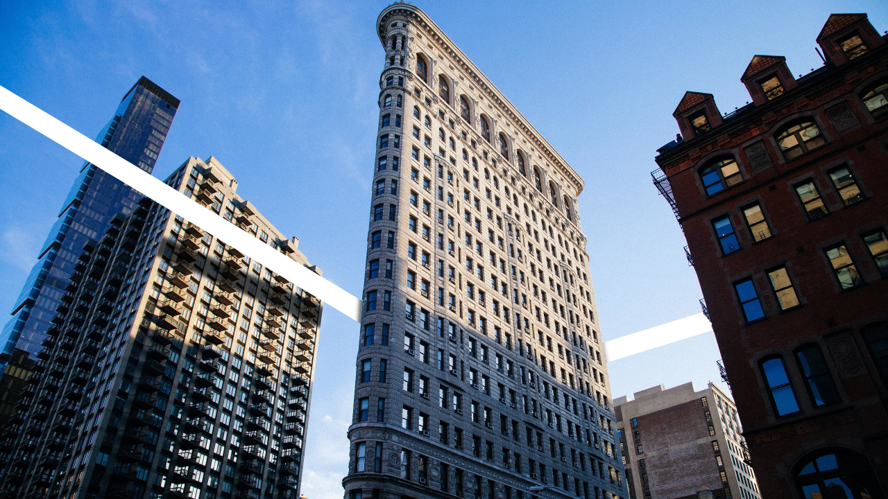 Обои Флэтайрон-Билдинг, Эмпайр Стейт Билдинг, здание, небоскреб, архитектура в разрешении 1280x720