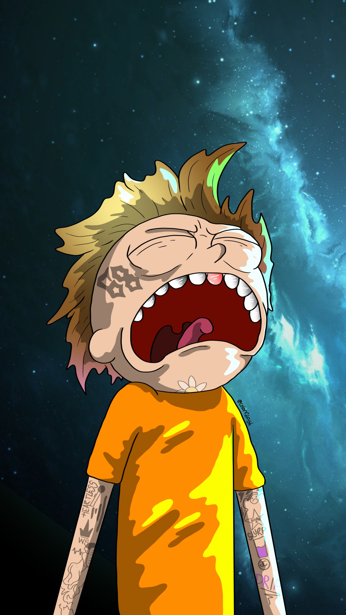 Обои Морти Смит, Рик Санчез, мультсериал, мультфильм, мультик в разрешении 1440x2560