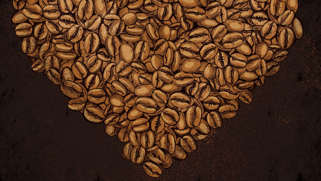 Обои визуальное искусство, кофе, кафе 3 осла, графический дизайн, арт в разрешении 1280x720