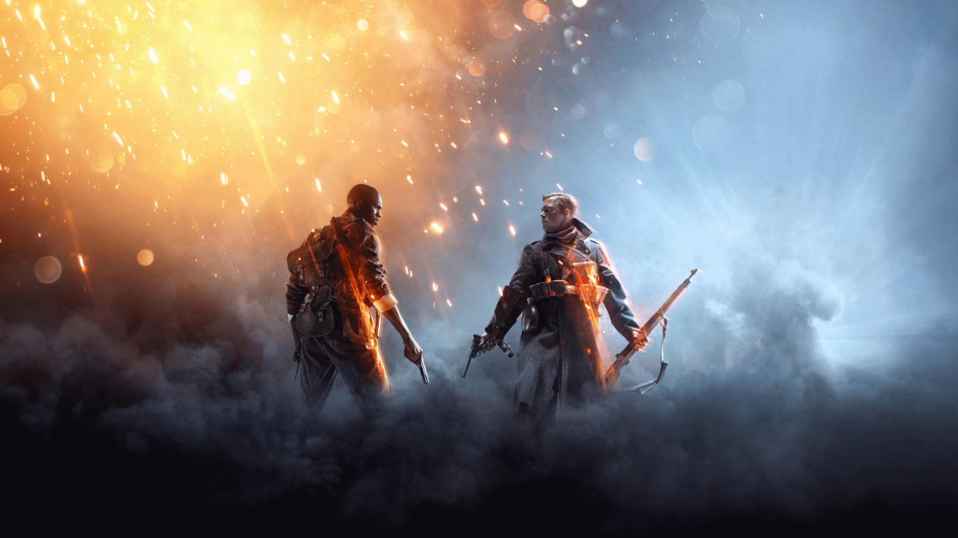 Обои battlefield 1, Battlefield 1942, темнота, xbox one, ea dice в разрешении 1366x768