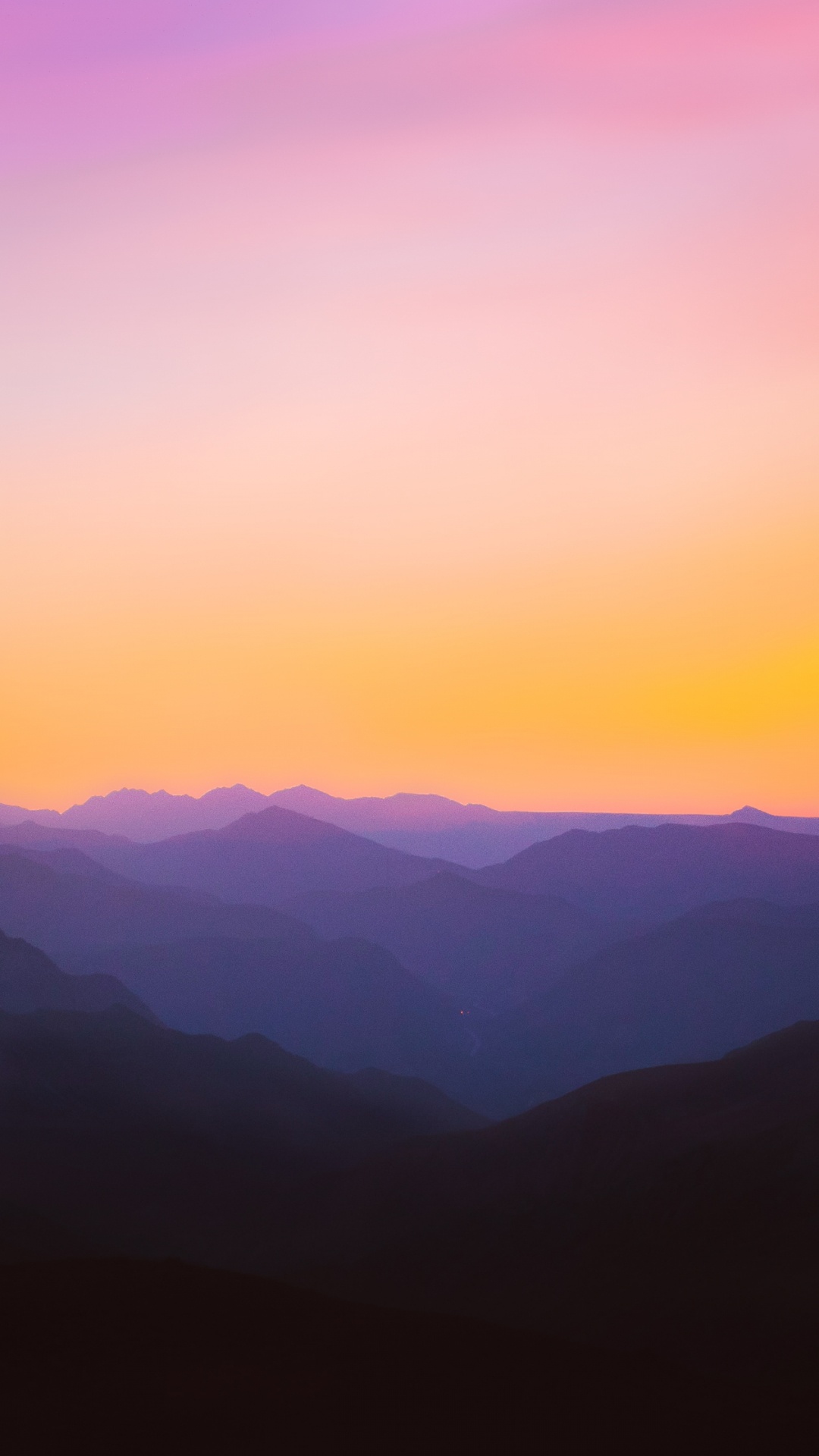 Обои атмосфера, послесвечение, природный ландшафт, облако, сумрак в разрешении 1080x1920