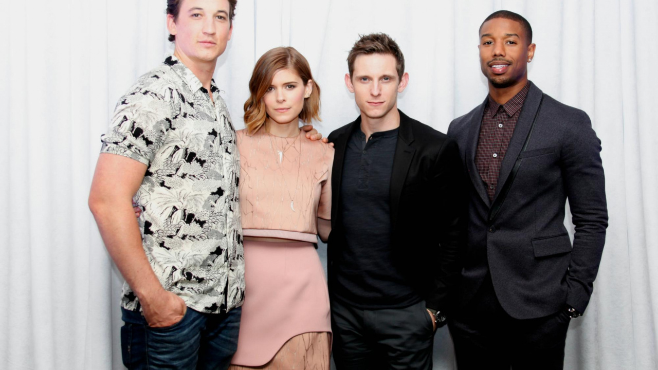 Обои Джейми Белл, Кейт Мара, Майлз теллер, фантастическая четверка, дизайн одежды в разрешении 1280x720