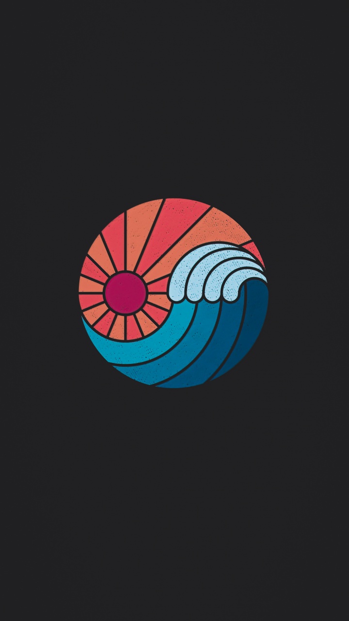 Обои графический дизайн, предвычисление, математика, арт, круг в разрешении 720x1280