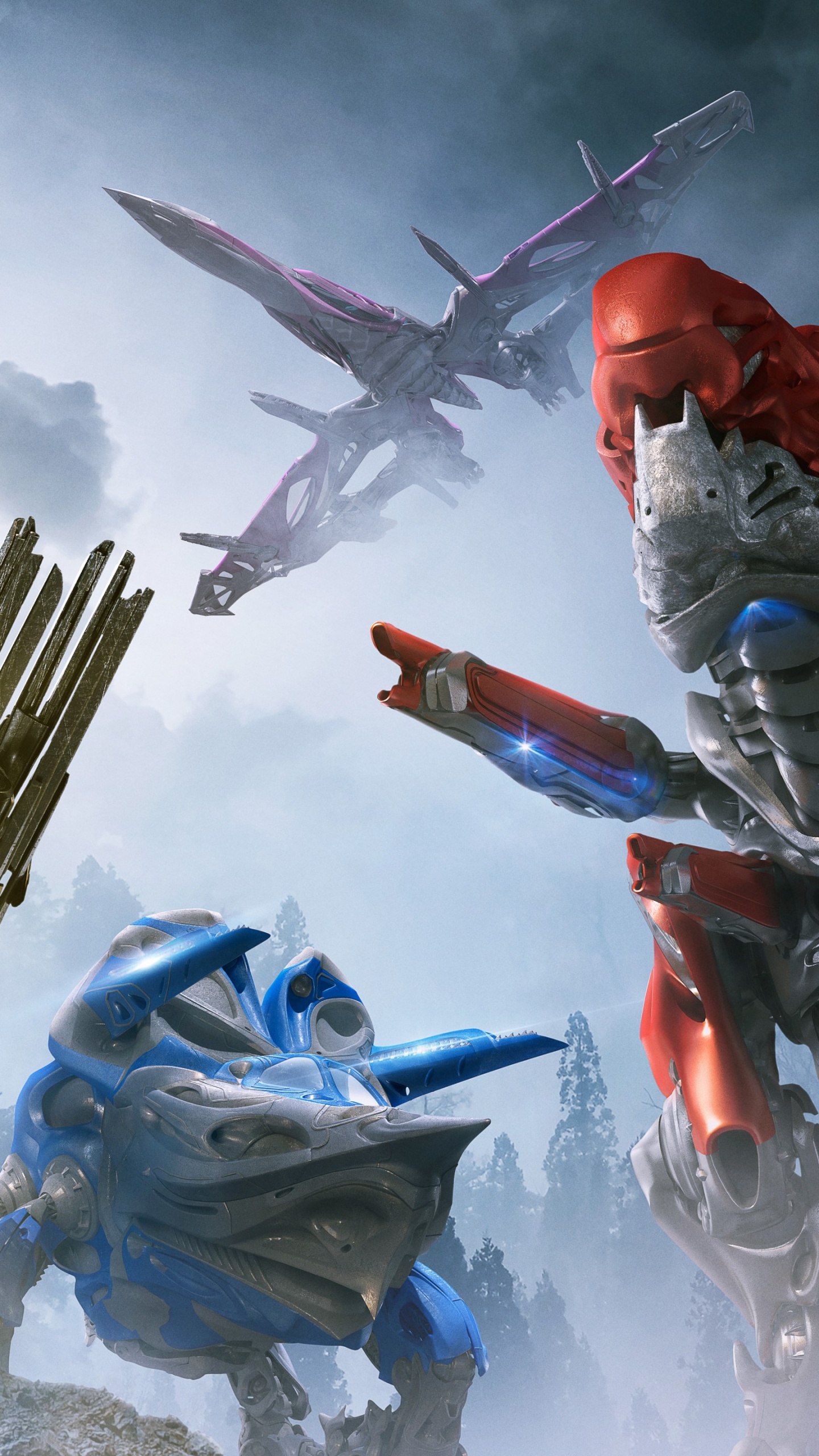 Обои Билли Крэнстон, Томми Оливер, Рита Репульс, Кимберли Харт, зорды в разрешении 1440x2560