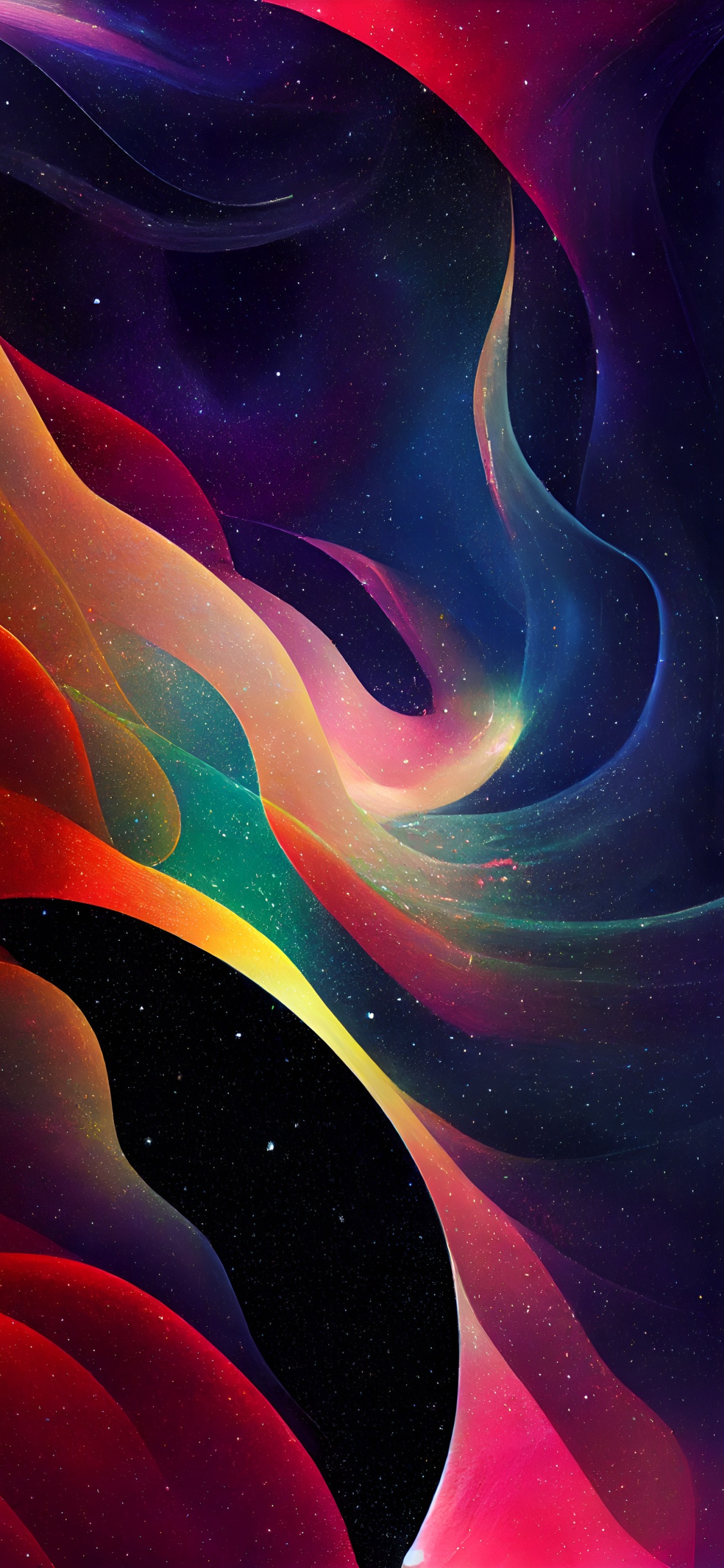 Обои ios, вода, пурпур, жидкий, арт в разрешении 1125x2436