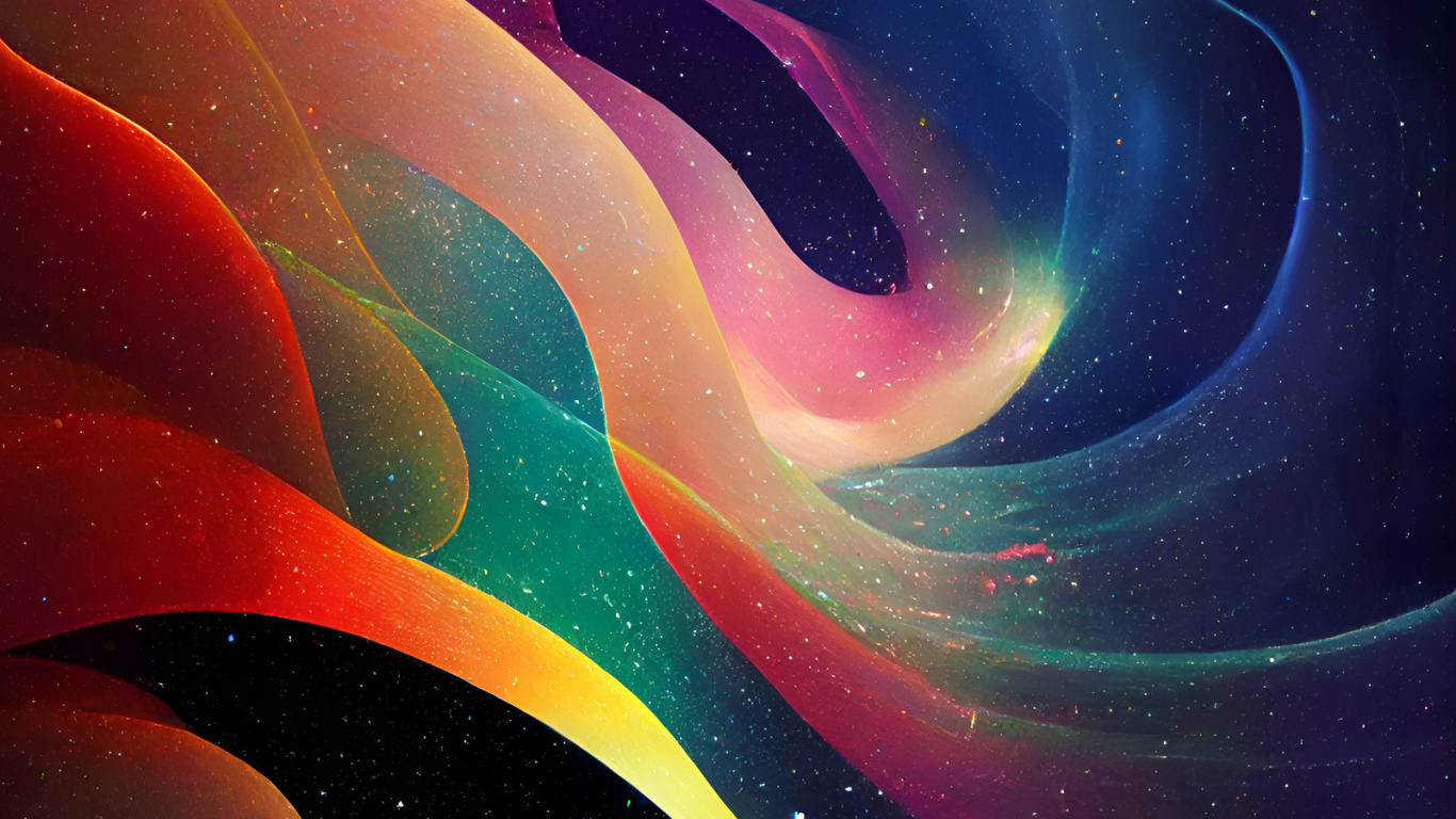 Обои ios, вода, пурпур, жидкий, арт в разрешении 1366x768