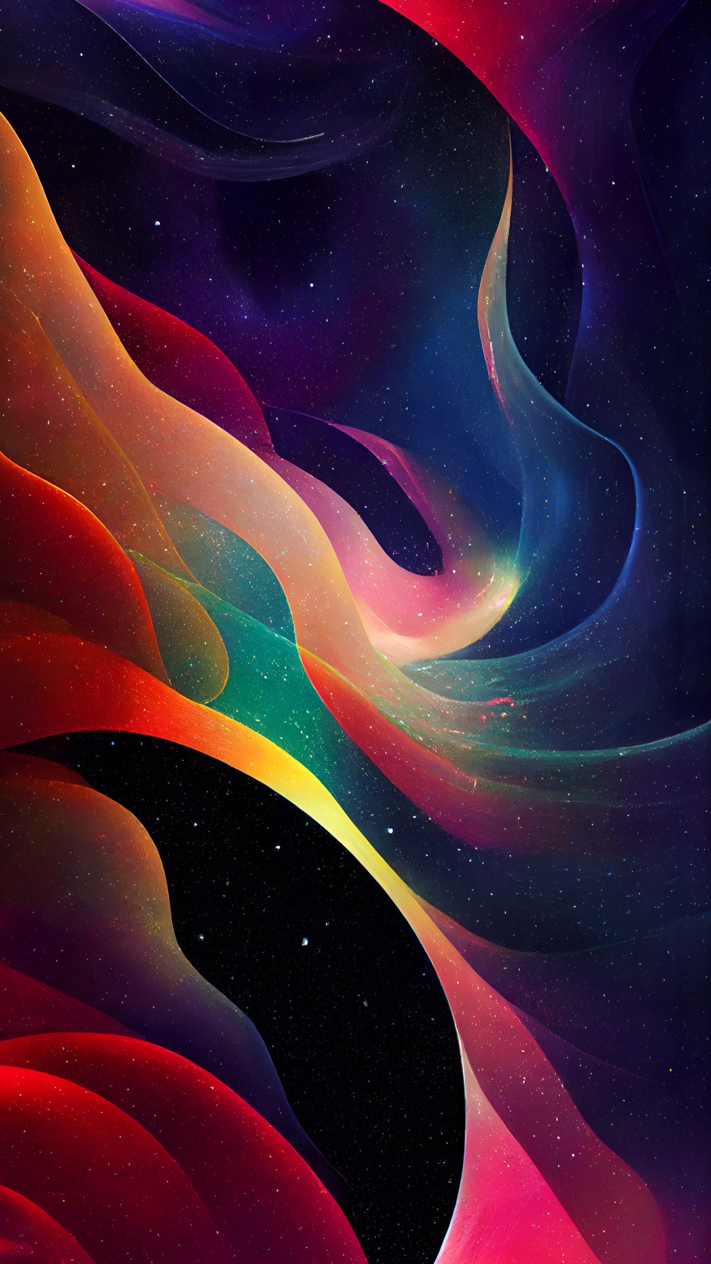 Обои ios, вода, пурпур, жидкий, арт в разрешении 1440x2560