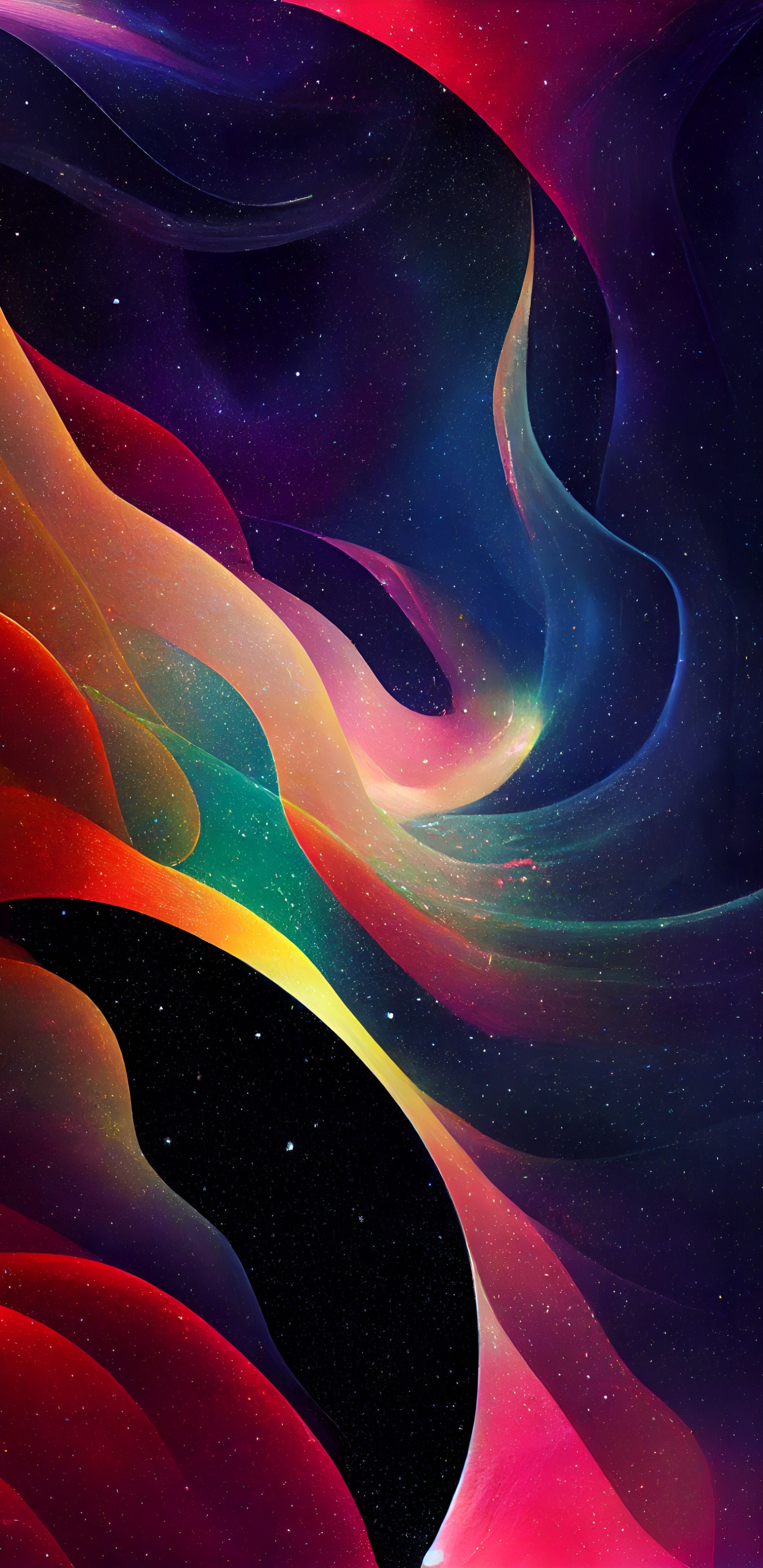 Обои ios, вода, пурпур, жидкий, арт в разрешении 1440x2960