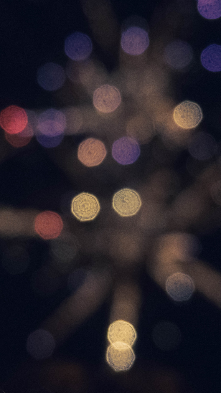 Обои свет, освещение, ночь, темнота, размытость в разрешении 750x1334