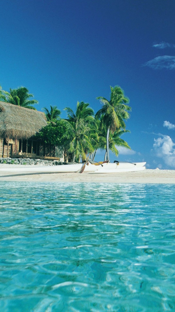Обои Таити, вода, прибежище, пляж, море в разрешении 720x1280