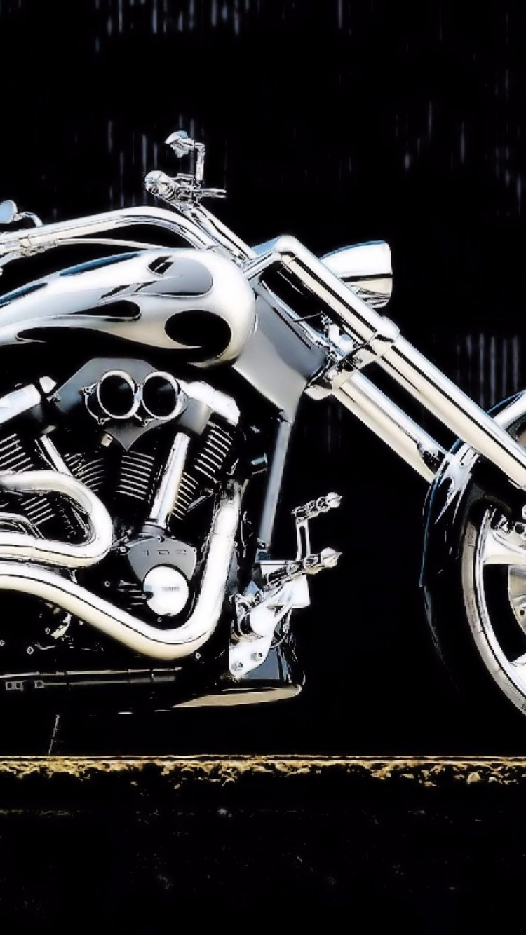 Обои Ямаха мотор Компани, Чоппер, спица, мотоцикл, кастомный мотоцикл в разрешении 750x1334