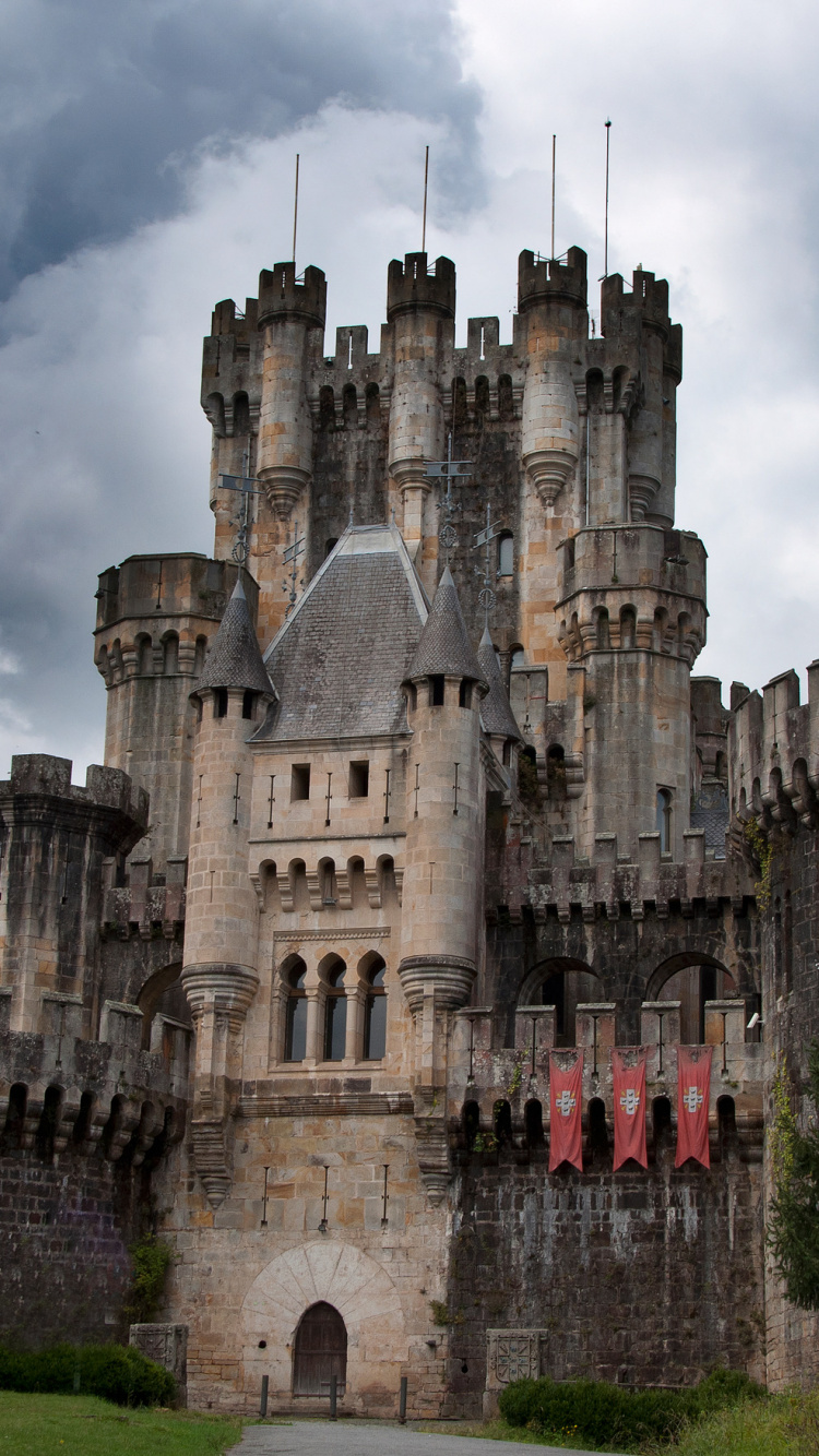 Обои замок, дворец, здание, средневековая архитектура, имущество в разрешении 750x1334