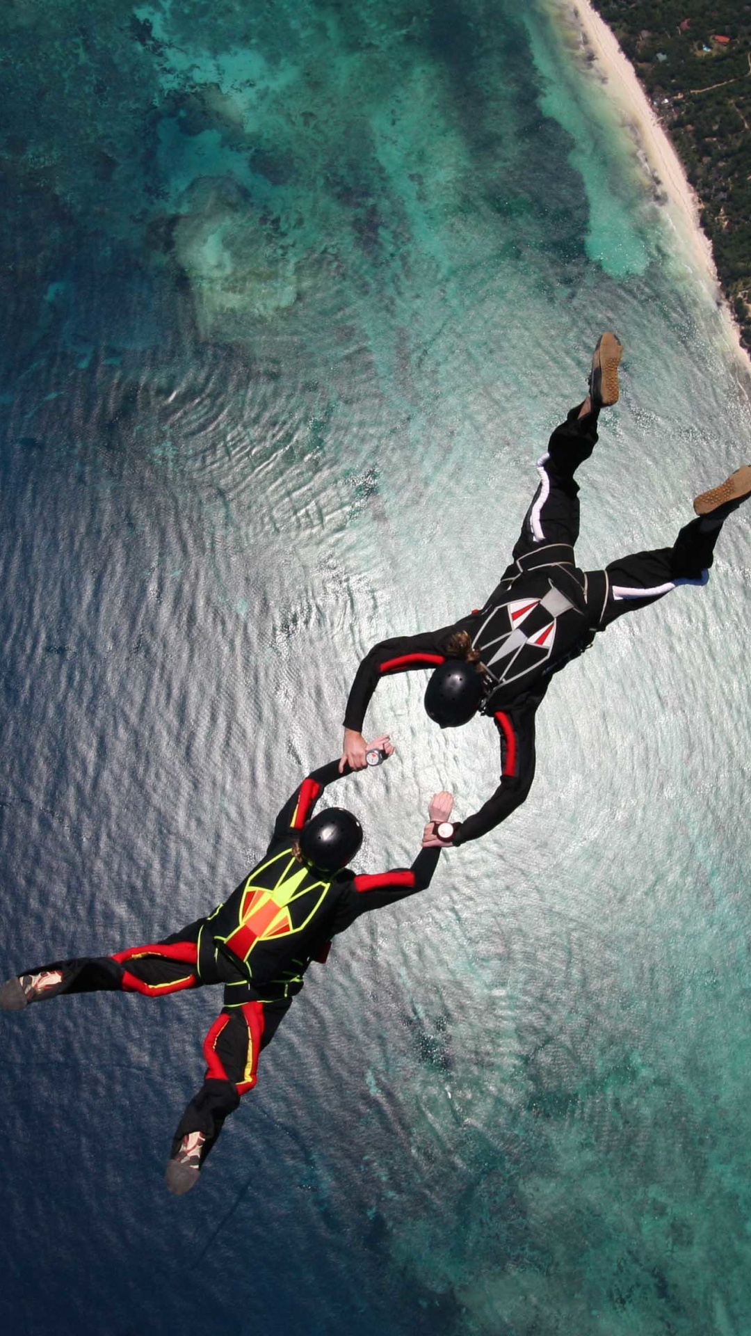 Обои парашютный спорт, экстремальный вид спорта, приключения, отдых, занятие спортом в разрешении 1080x1920