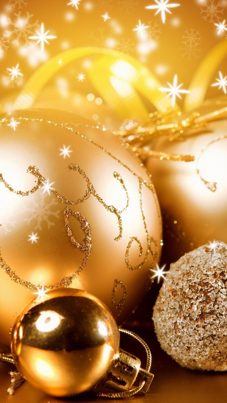 Обои Рождественский день, рождественский орнамент, Новый год, Рождественские украшения, Рождество в разрешении 750x1334