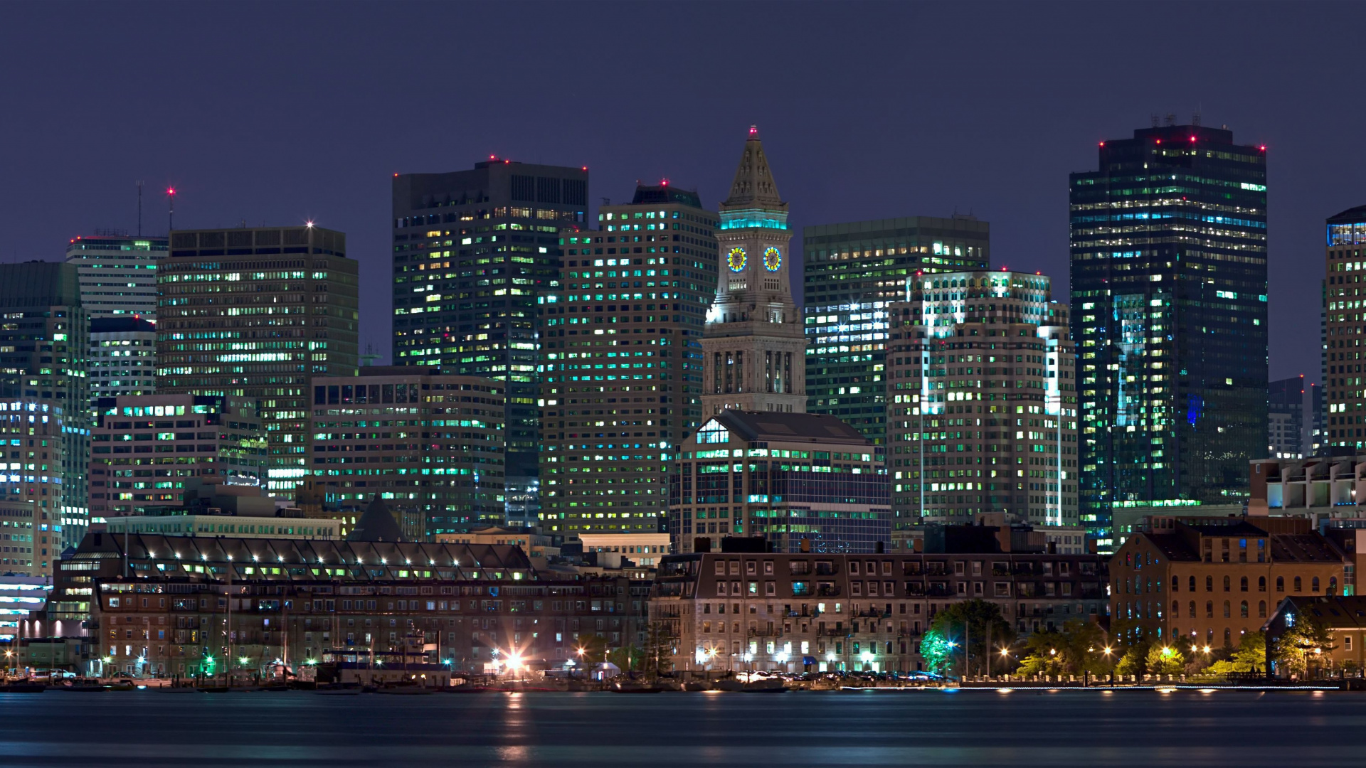 Обои небоскреб, город, городской пейзаж, метрополия, городской район в разрешении 1920x1080