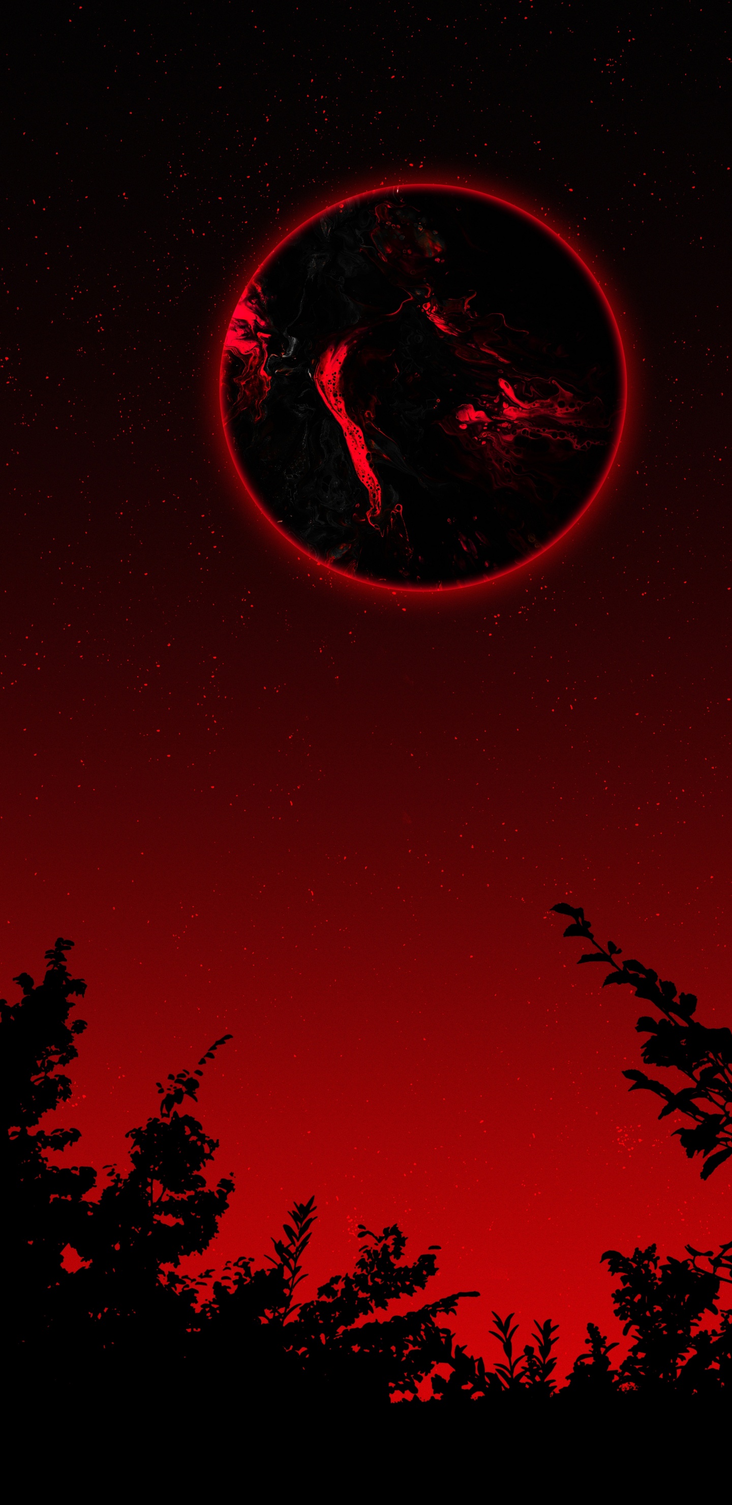 Обои векторная графика, силуэт, иллюстрация, графика, постер в разрешении 1440x2960