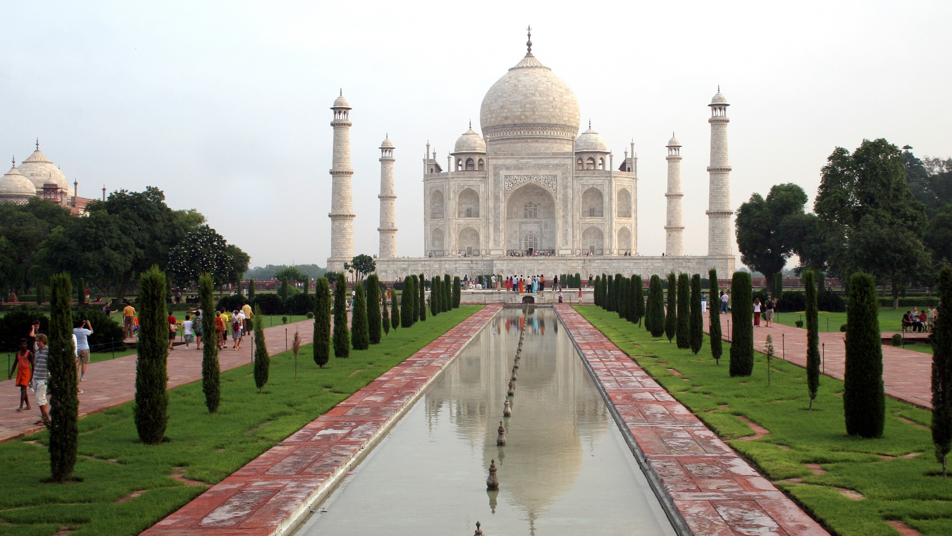 Обои Тадж-Махал, Новые семь чудес света, памятник, ориентир, Чудеса мира в разрешении 1920x1080