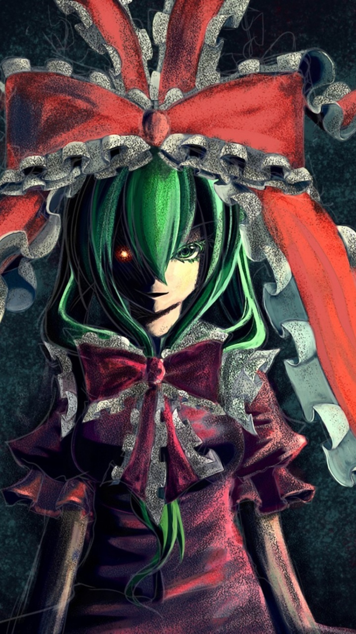 Обои арт, проект тохо, иллюстрация, живопись, акварельные краски в разрешении 720x1280